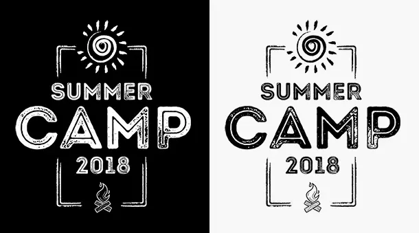 Diseño logo polera summer camp , diseño logo para ropa