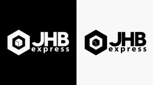 Diseño logo courrier distribución de carga JHB express