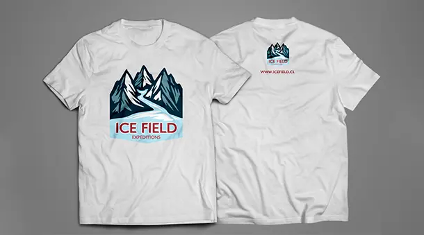 Ice Fields Expeditions Diseño logo turismo expediciones, logo empresa de turismo