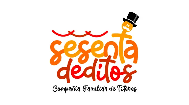 60 deditos diseño logo compañia de títeres